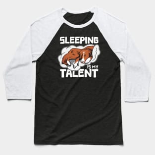 Funny Toller Nova Scotia Duck Tolling Retriever Sleeping Is My talent Baseball T-Shirt